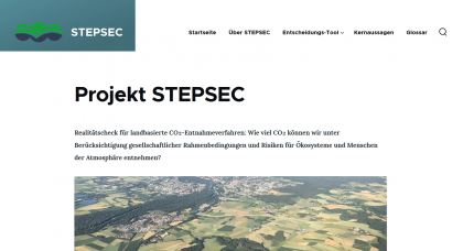 Neue STEPSEC-Website zeigt Flächenpotenziale und Herausforderungen für landbasierte CO₂-Entnahme